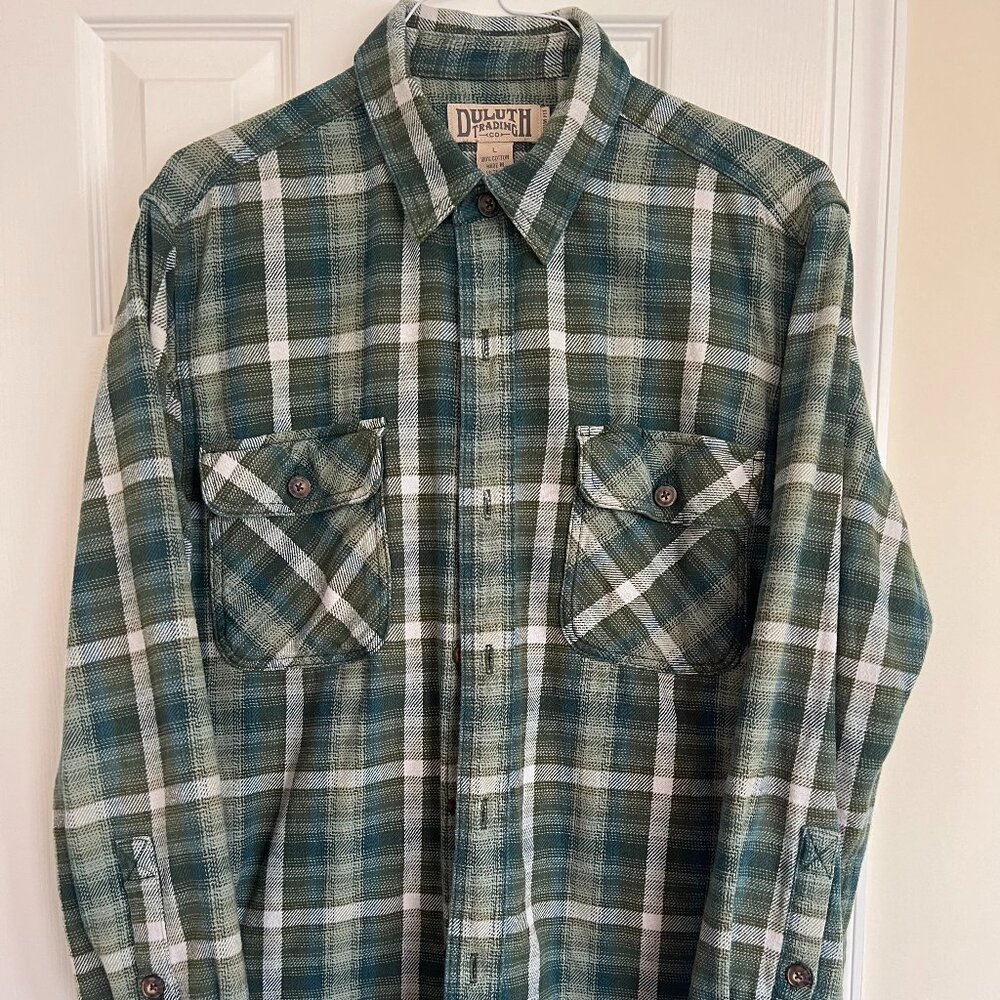 Duluth Trading Co. Flannel Relaxed Fit Shirt Shacket